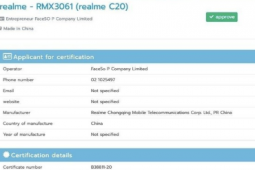 realme C20還將附帶型號(hào)為RMX3063的手機(jī)