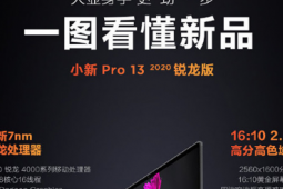 聯(lián)想發(fā)布了全新的筆電產(chǎn)品小新Pro 13 2020銳龍版