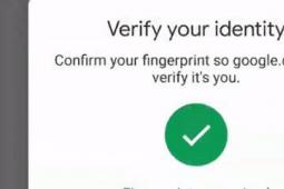 谷歌帳戶現(xiàn)在接受Android上的指紋驗(yàn)證