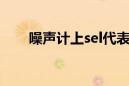 噪聲計(jì)上sel代表什么意思（噪聲計(jì)）