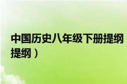 中國(guó)歷史八年級(jí)下冊(cè)提綱（人教版中國(guó)歷史八年級(jí)上冊(cè)復(fù)習(xí)提綱）