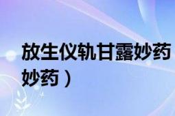 放生儀軌甘露妙藥 百度網(wǎng)盤(pán)（放生儀軌甘露妙藥）