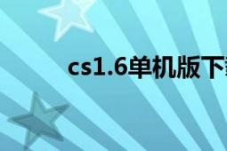 cs1.6單機(jī)版下載（cs1.6單機(jī)版）