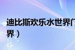 迪比斯歡樂(lè)水世界門票多少（迪比斯歡樂(lè)水世界）