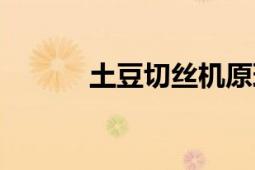 土豆切絲機原理（土豆切絲機）