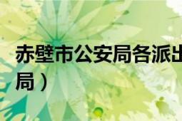 赤壁市公安局各派出所所長(zhǎng)名單（赤壁市公安局）