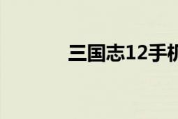 三國志12手機(jī)版（三國志12）