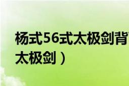 楊式56式太極劍背面分解慢動作（楊式56式太極劍）