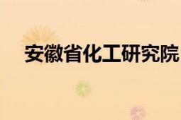 安徽省化工研究院（安徽省化工研究院）