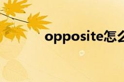 opposite怎么讀（opposite）