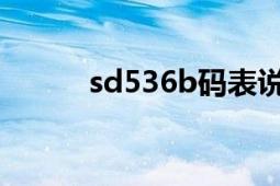 sd536b碼表說明書（SD5行堂）