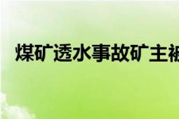 煤礦透水事故礦主被通緝（煤礦透水事故）