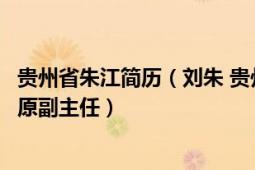 貴州省朱江簡歷（劉朱 貴州省貴陽市貴陽市人民政府辦公廳原副主任）