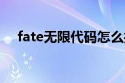 fate無限代碼怎么操作（fate無限代碼）