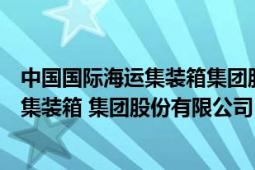 中國國際海運集裝箱集團股份有限公司股票（中國國際海運集裝箱 集團股份有限公司）