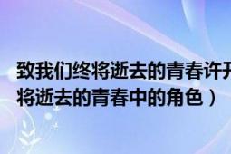 致我們終將逝去的青春許開陽喜歡誰（許開陽 電影致我們終將逝去的青春中的角色）