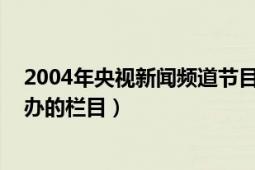 2004年央視新聞?lì)l道節(jié)目導(dǎo)視（中華情 央視2003年1月創(chuàng)辦的欄目）