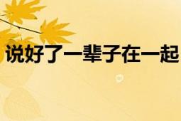 說(shuō)好了一輩子在一起（說(shuō)好了一輩子在一起）