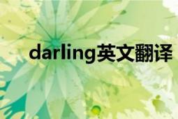 darling英文翻譯（Darling 英文詞匯）