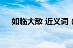 如臨大敵 近義詞（如臨大敵 漢語詞匯）