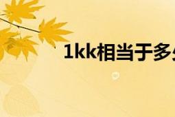 1kk相當(dāng)于多少（1KK電影網(wǎng)）