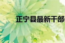 正寧縣最新干部任前公示（正寧縣）