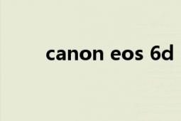 canon eos 6d（Canon EOS 6D）