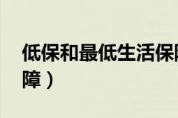 低保和最低生活保障（低保 居民最低生活保障）