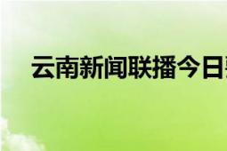 云南新聞聯(lián)播今日要聞（云南新聞聯(lián)播）