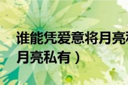 誰能憑愛意將月亮私有59章（誰能憑愛意將月亮私有）