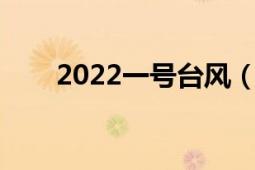 2022一號(hào)臺(tái)風(fēng)（一號(hào)臺(tái)風(fēng)什么意思）