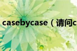 casebycase（請(qǐng)問casebycase是什么意思）