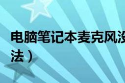 電腦筆記本麥克風(fēng)沒(méi)聲音怎么辦（正確解決辦法）