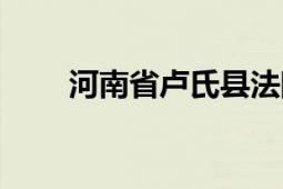 河南省盧氏縣法院（河南省盧氏縣）