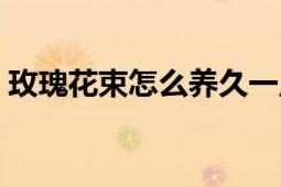 玫瑰花束怎么養(yǎng)久一點(diǎn)（玫瑰花束怎么包裝）