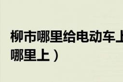 柳市哪里給電動車上牌照（柳州電動車上牌在哪里上）