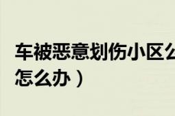 車被惡意劃傷小區(qū)公告怎么寫（車被惡意劃傷怎么辦）