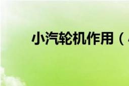 小汽輪機(jī)作用（小汽輪機(jī)結(jié)構(gòu)原理）