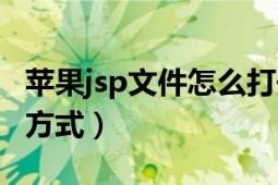 蘋(píng)果jsp文件怎么打開(kāi)方式（jsp文件怎么打開(kāi)方式）