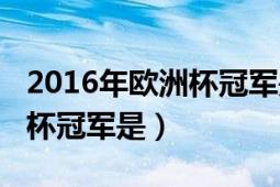 2016年歐洲杯冠軍是哪個(gè)國家（2016年歐洲杯冠軍是）