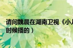 請(qǐng)問(wèn)魏晨在湖南衛(wèi)視《小兒難養(yǎng)》中的第幾集播出（是什么時(shí)候播的）