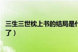 三生三世枕上書的結(jié)局是什么（是悲是喜 東華鳳九可在一起了）