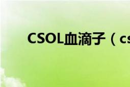 CSOL血滴子（csol血滴子怎么破解）