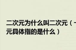 二次元為什么叫二次元（一直聽說二次元很火那日本的二次元具體指的是什么）