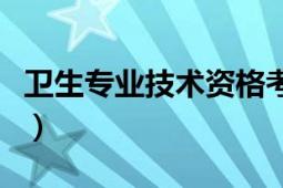 衛(wèi)生專業(yè)技術(shù)資格考試網(wǎng)（衛(wèi)生專業(yè)技術(shù)資格）