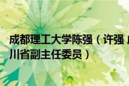 成都理工大學陳強（許強 成都理工大學副校長、九三學社四川省副主任委員）