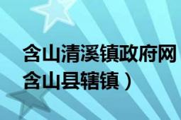 含山清溪鎮(zhèn)政府網(wǎng)（清溪鎮(zhèn) 安徽省馬鞍山市含山縣轄鎮(zhèn)）