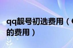 qq靚號(hào)初選費(fèi)用（QQ靚號(hào)初選費(fèi)和一切需要的費(fèi)用）