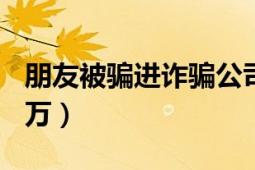 朋友被騙進(jìn)詐騙公司（我的朋友公司詐騙600萬）