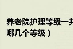 養(yǎng)老院護理等級一共分幾級（養(yǎng)老的護理分為哪幾個等級）